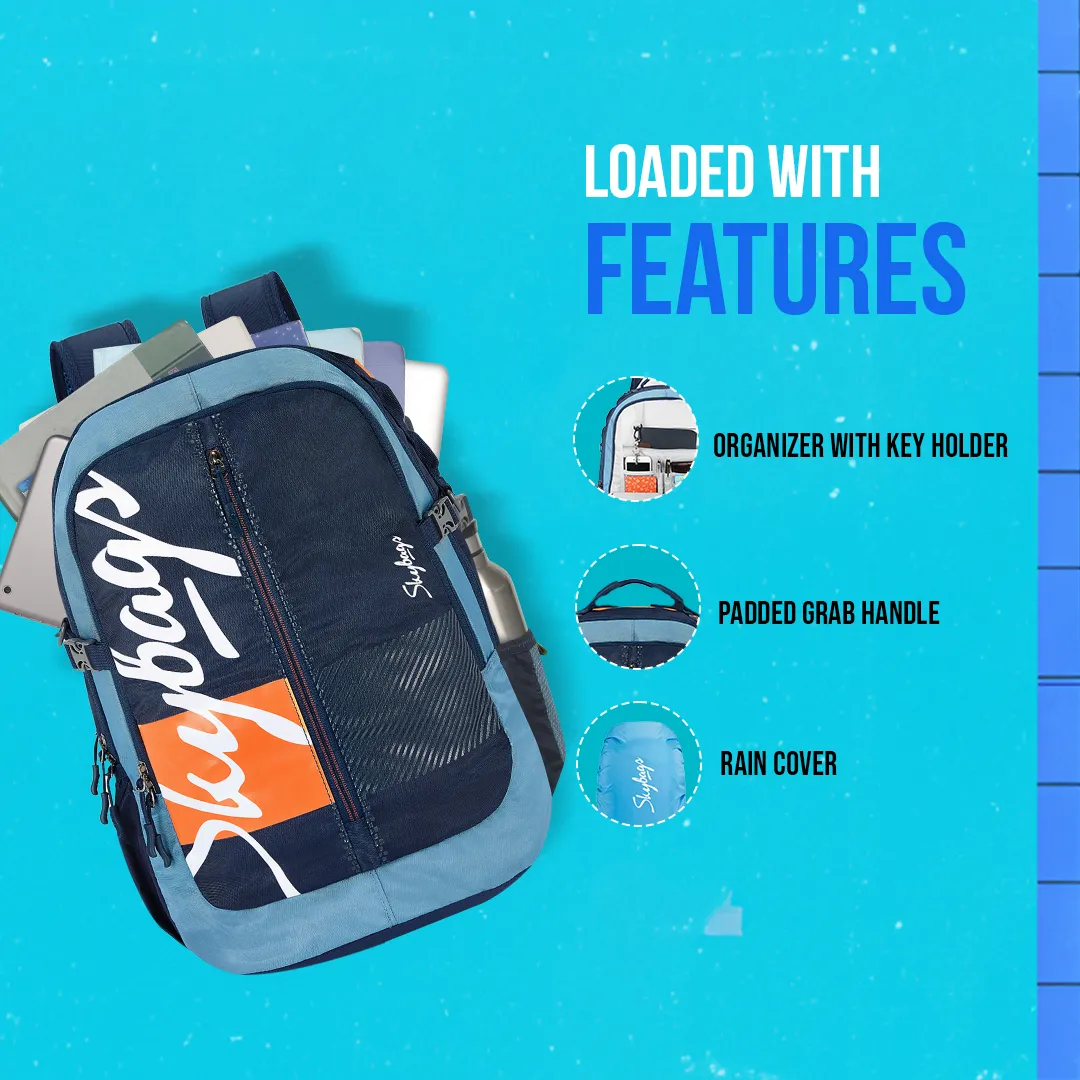 Skybags Strider Nxt 02  Laptop Backpack (H) Indigo Blue