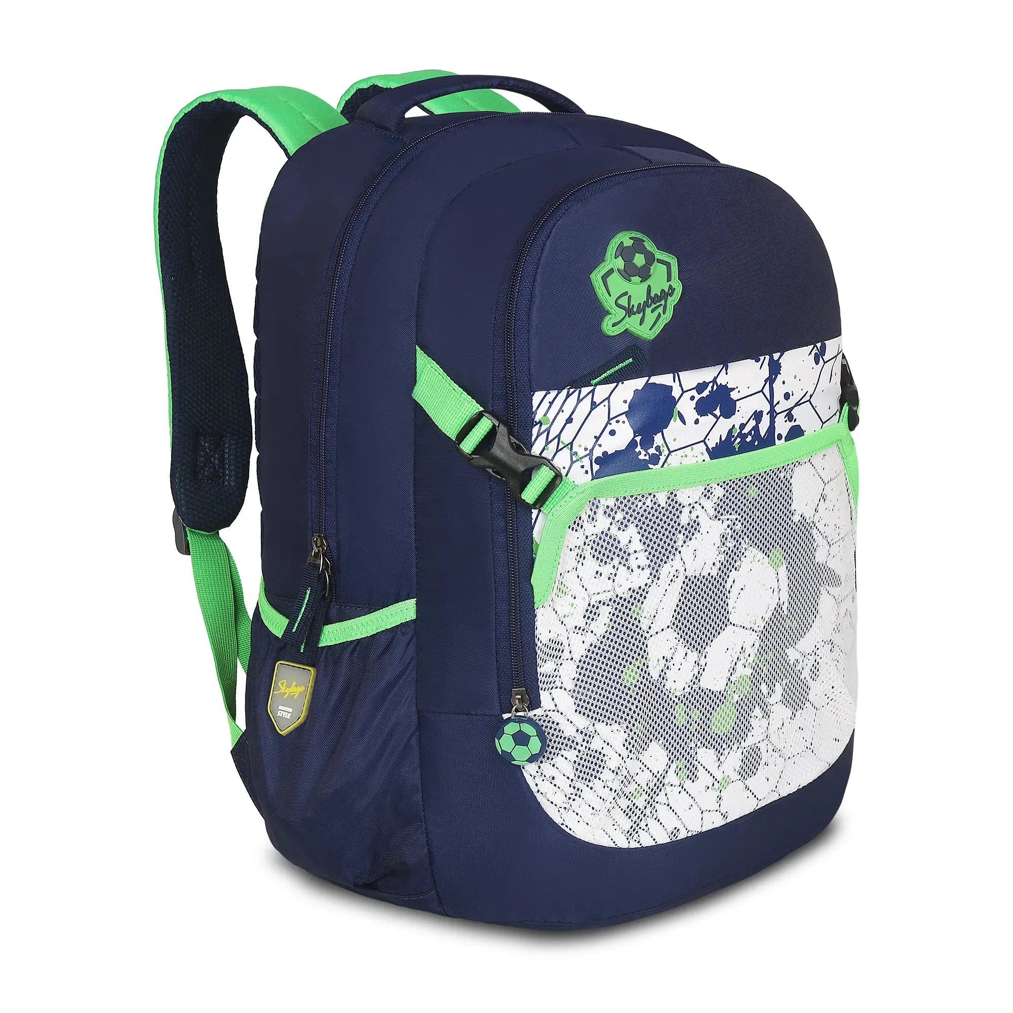 Skybags Strike  01 School Backpack Green