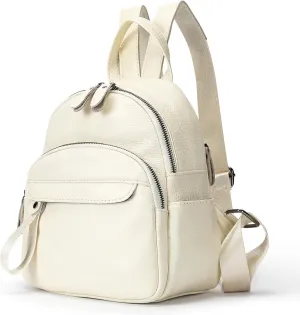 Soft Fashion Backpack Purse for Women Pebbled Leather Daypack Shoulder Satchel Purse Office Casual