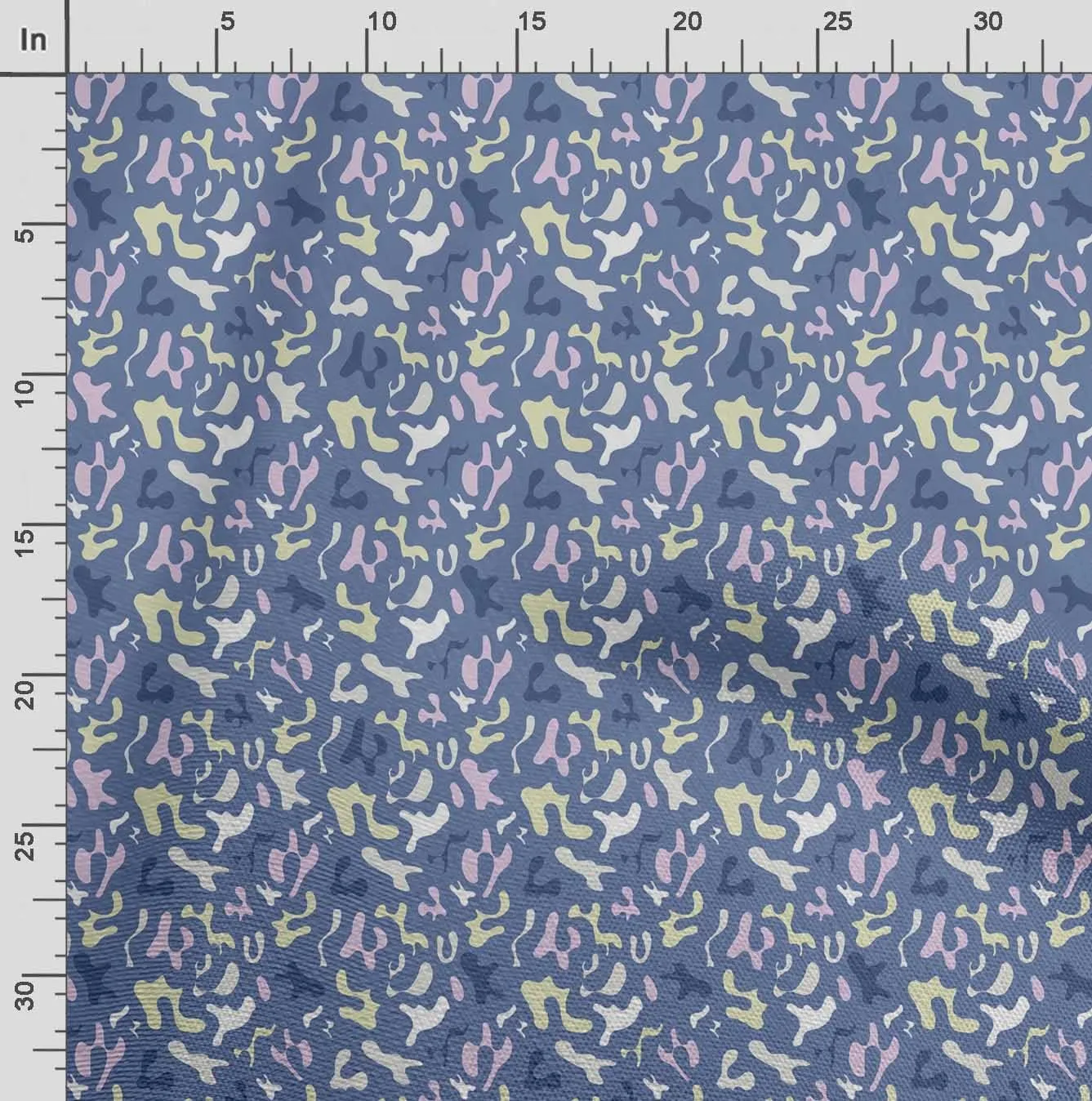 Soimoi Heavyweight Cotton Canvas Fabric Material - 56 Inch Wide, Blue - Abstract Print, Ideal for Making Durable Tote Bags, Backpacks, Jackets, Upholstery, Cushions, Outdoor Furniture Covers, 1 Yard