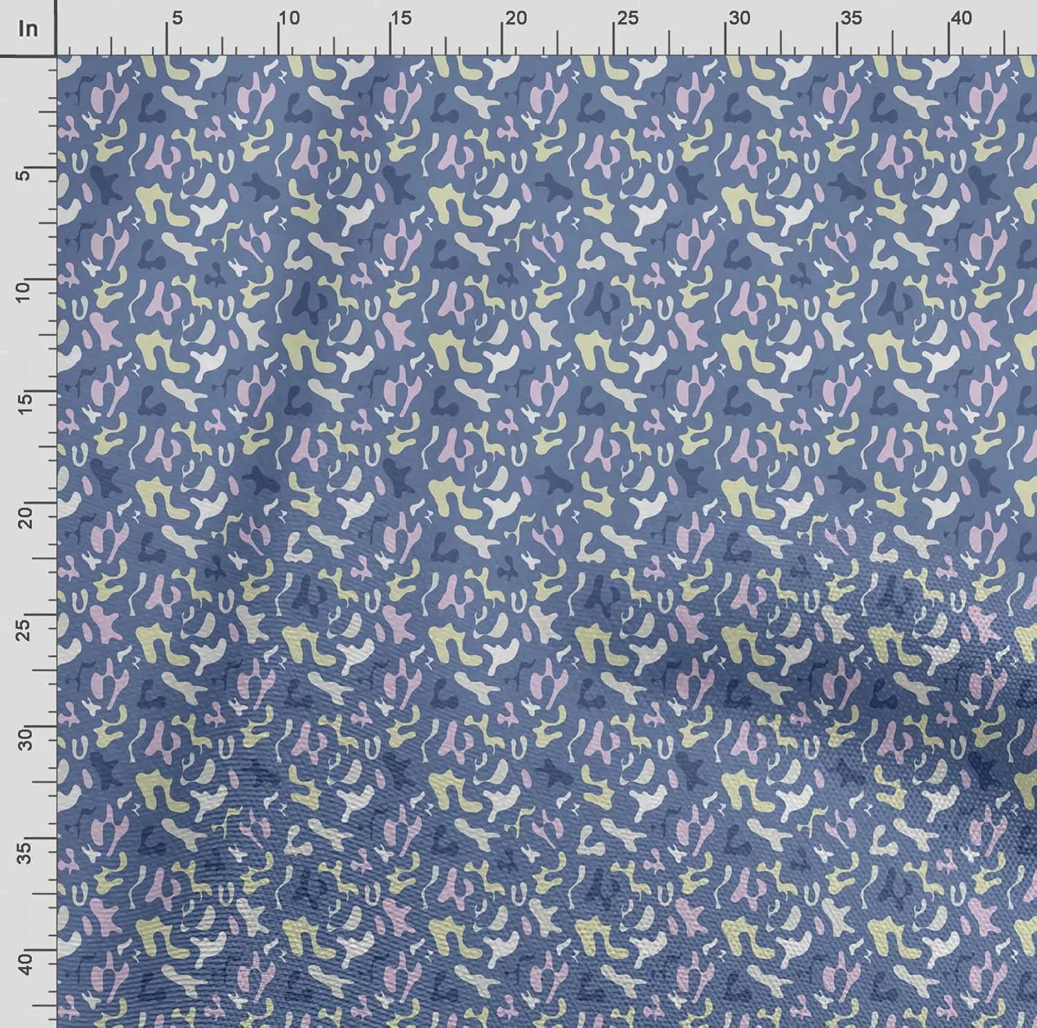 Soimoi Heavyweight Cotton Canvas Fabric Material - 56 Inch Wide, Blue - Abstract Print, Ideal for Making Durable Tote Bags, Backpacks, Jackets, Upholstery, Cushions, Outdoor Furniture Covers, 1 Yard