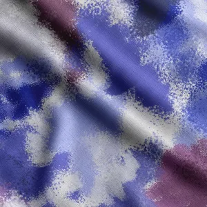 Soimoi Heavyweight Cotton Canvas Fabric Material - 56 Inch Wide, Blue - Abstract Print, Ideal for Making Durable Tote Bags, Backpacks, Jackets, Upholstery, Cushions, Outdoor Furniture Covers, 1 Yard