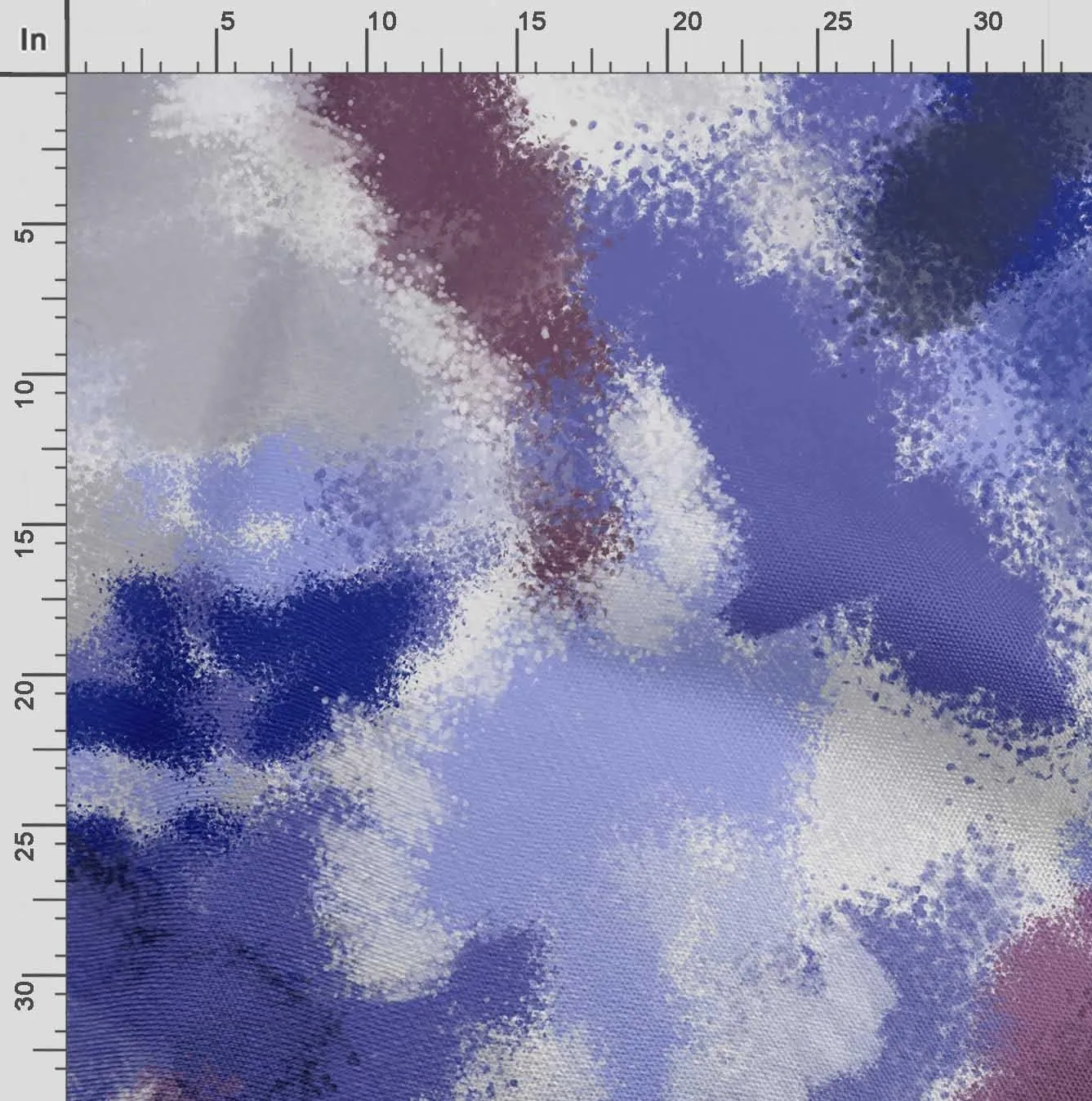 Soimoi Heavyweight Cotton Canvas Fabric Material - 56 Inch Wide, Blue - Abstract Print, Ideal for Making Durable Tote Bags, Backpacks, Jackets, Upholstery, Cushions, Outdoor Furniture Covers, 1 Yard