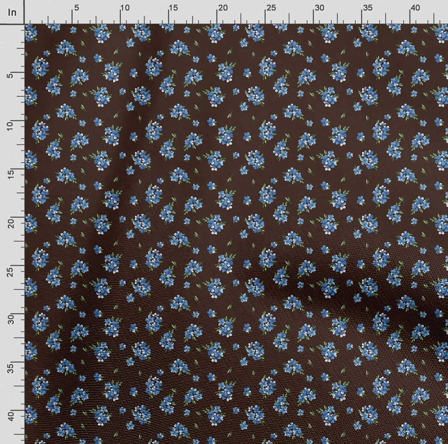 Soimoi Heavyweight Cotton Canvas Fabric Material - 56 Inch Wide, Brown - Floral Print, Ideal for Making Durable Tote Bags, Backpacks, Jackets, Upholstery, Cushions, Outdoor Furniture Covers, 1 Yard