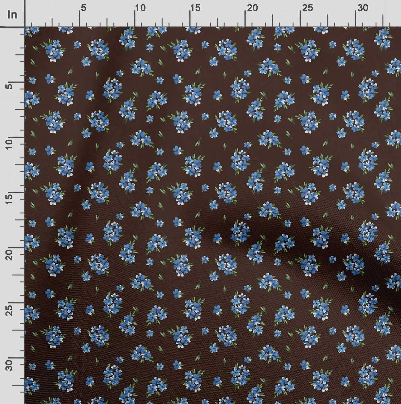Soimoi Heavyweight Cotton Canvas Fabric Material - 56 Inch Wide, Brown - Floral Print, Ideal for Making Durable Tote Bags, Backpacks, Jackets, Upholstery, Cushions, Outdoor Furniture Covers, 1 Yard