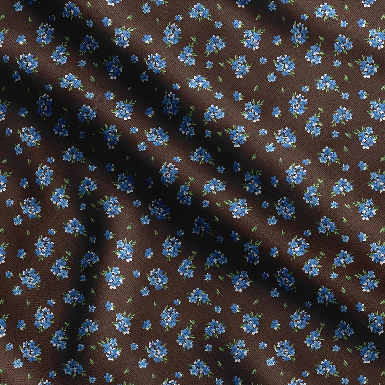 Soimoi Heavyweight Cotton Canvas Fabric Material - 56 Inch Wide, Brown - Floral Print, Ideal for Making Durable Tote Bags, Backpacks, Jackets, Upholstery, Cushions, Outdoor Furniture Covers, 1 Yard