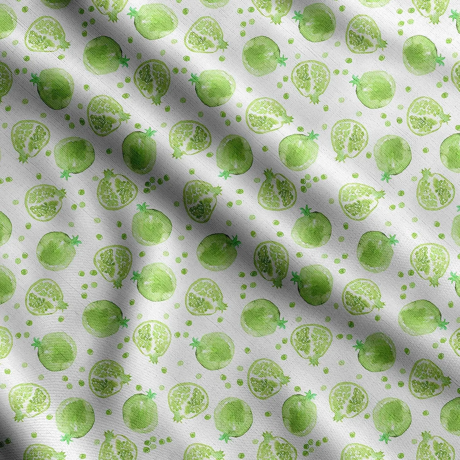 Soimoi Heavyweight Cotton Canvas Fabric Material- 56 Inch Wide, Green- Watercolor Print, Ideal for Making Durable Tote Bags, Backpacks, Jackets, Upholstery, Cushions, Outdoor Furniture Covers, 1 Yard