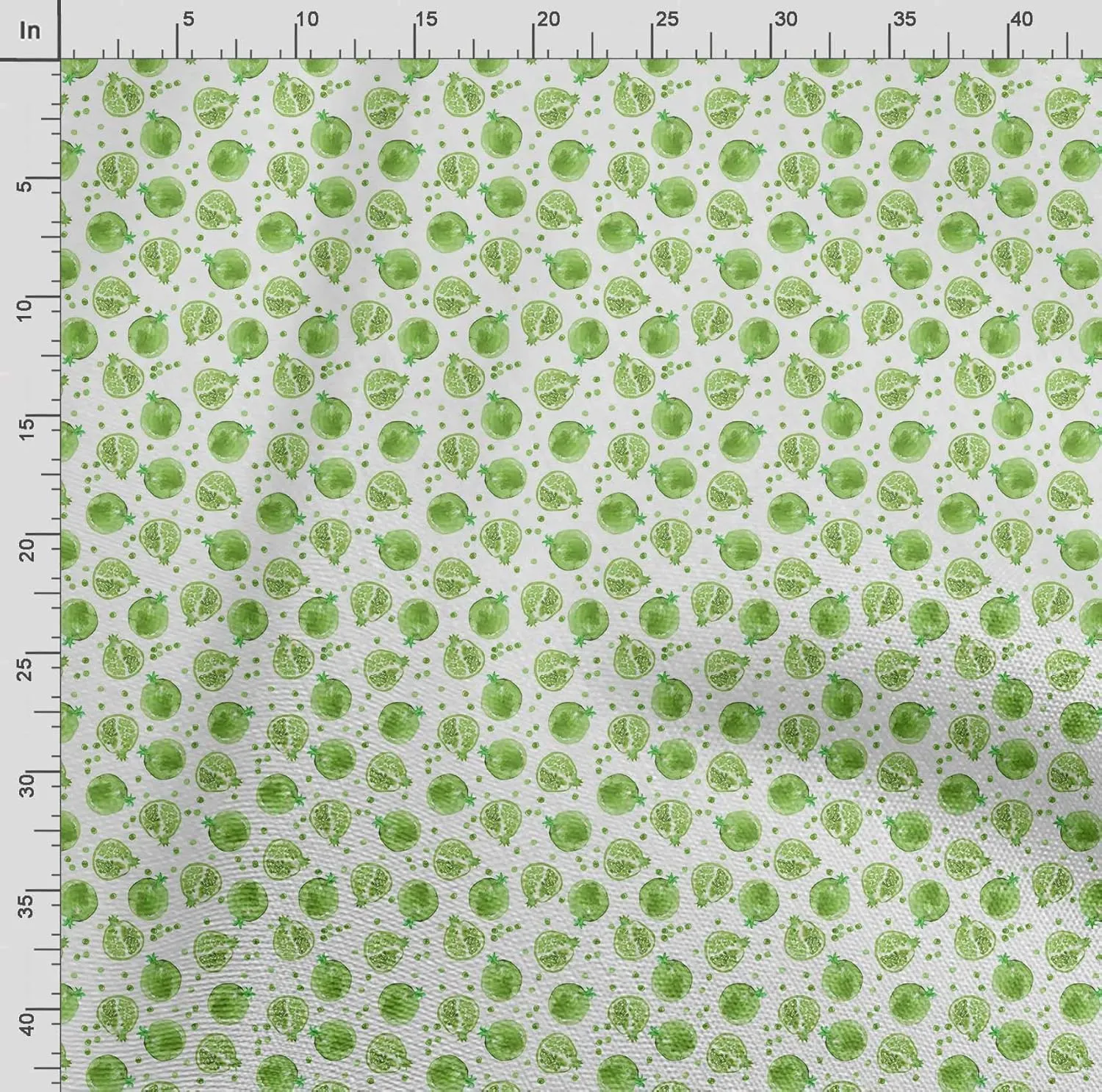 Soimoi Heavyweight Cotton Canvas Fabric Material- 56 Inch Wide, Green- Watercolor Print, Ideal for Making Durable Tote Bags, Backpacks, Jackets, Upholstery, Cushions, Outdoor Furniture Covers, 1 Yard