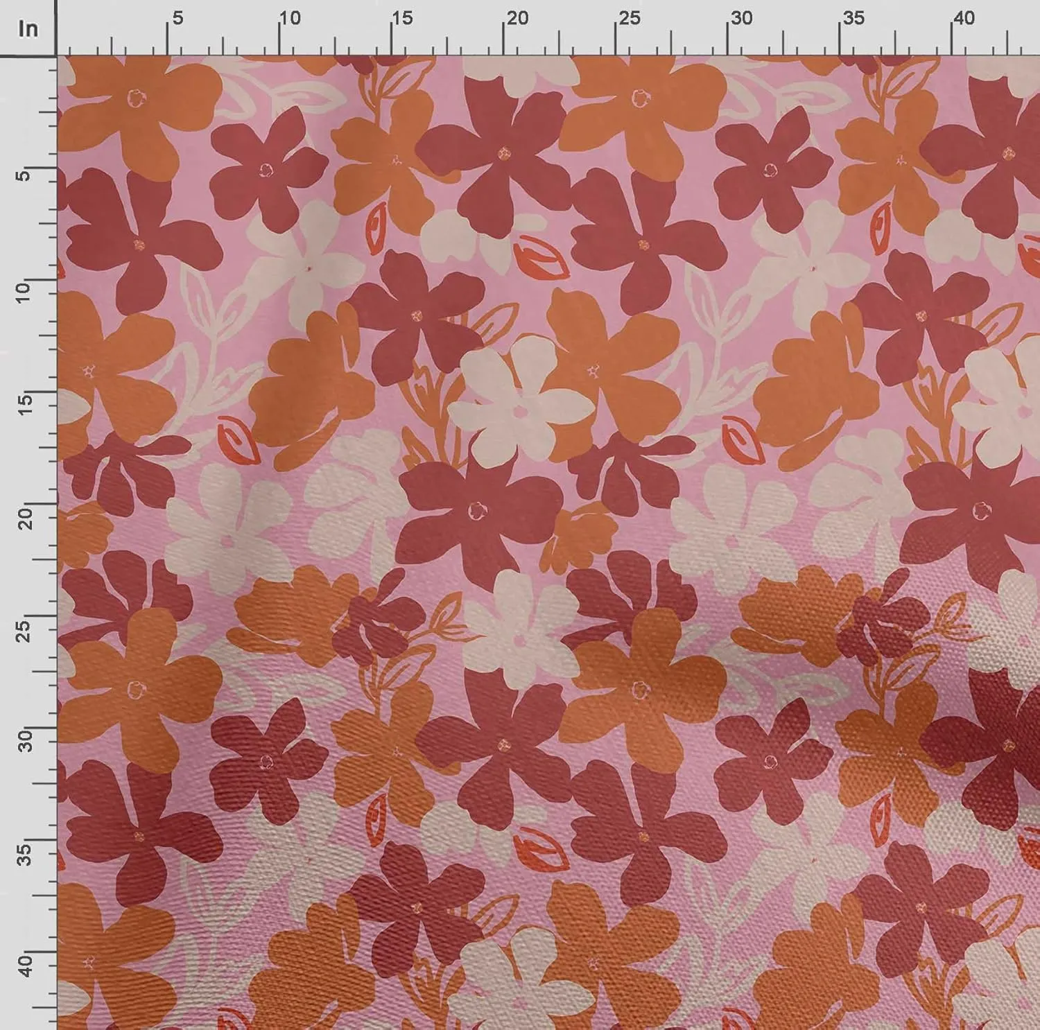 Soimoi Heavyweight Cotton Canvas Fabric Material - 56 Inch Wide, Pink - Floral Print, Ideal for Making Durable Tote Bags, Backpacks, Jackets, Upholstery, Cushions, Outdoor Furniture Covers, 1 Yard