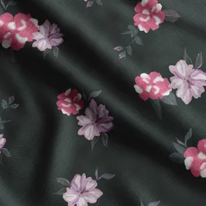 Soimoi Heavyweight Cotton Canvas Fabric Material - 56 Inch Wide, Pink - Floral Print, Ideal for Making Durable Tote Bags, Backpacks, Jackets, Upholstery, Cushions, Outdoor Furniture Covers, 1 Yard