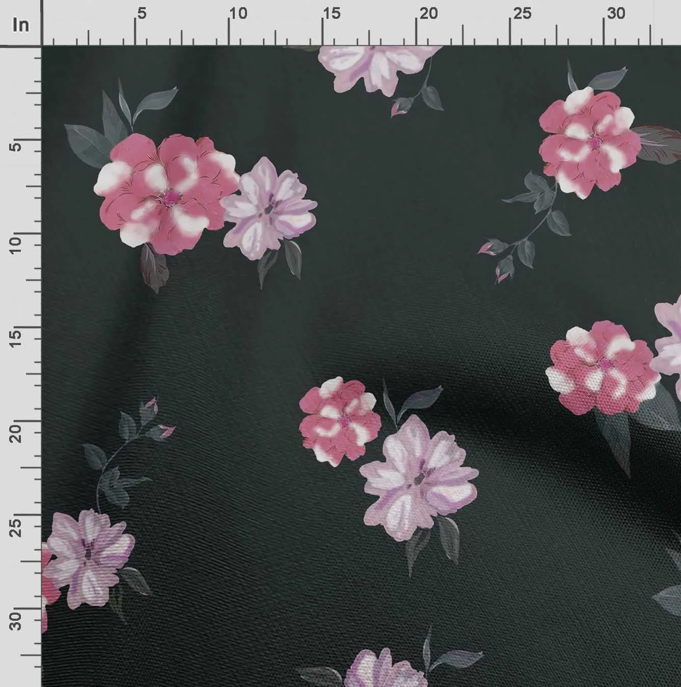 Soimoi Heavyweight Cotton Canvas Fabric Material - 56 Inch Wide, Pink - Floral Print, Ideal for Making Durable Tote Bags, Backpacks, Jackets, Upholstery, Cushions, Outdoor Furniture Covers, 1 Yard