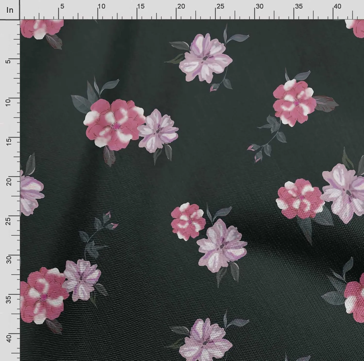 Soimoi Heavyweight Cotton Canvas Fabric Material - 56 Inch Wide, Pink - Floral Print, Ideal for Making Durable Tote Bags, Backpacks, Jackets, Upholstery, Cushions, Outdoor Furniture Covers, 1 Yard