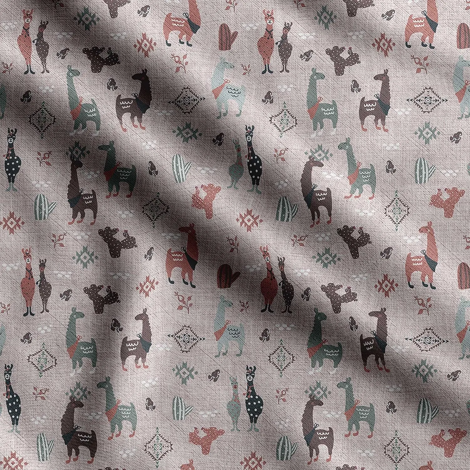 Soimoi Heavyweight Cotton Canvas Fabric Material - 56 Inch Wide, Red - Animal Print, Ideal for Making Durable Tote Bags, Backpacks, Jackets, Upholstery, Cushions, Outdoor Furniture Covers, 1 Yard