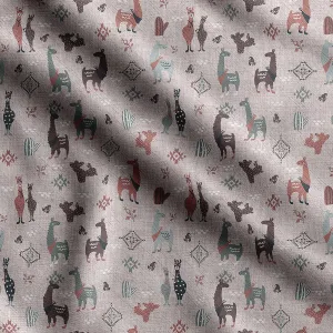 Soimoi Heavyweight Cotton Canvas Fabric Material - 56 Inch Wide, Red - Animal Print, Ideal for Making Durable Tote Bags, Backpacks, Jackets, Upholstery, Cushions, Outdoor Furniture Covers, 1 Yard