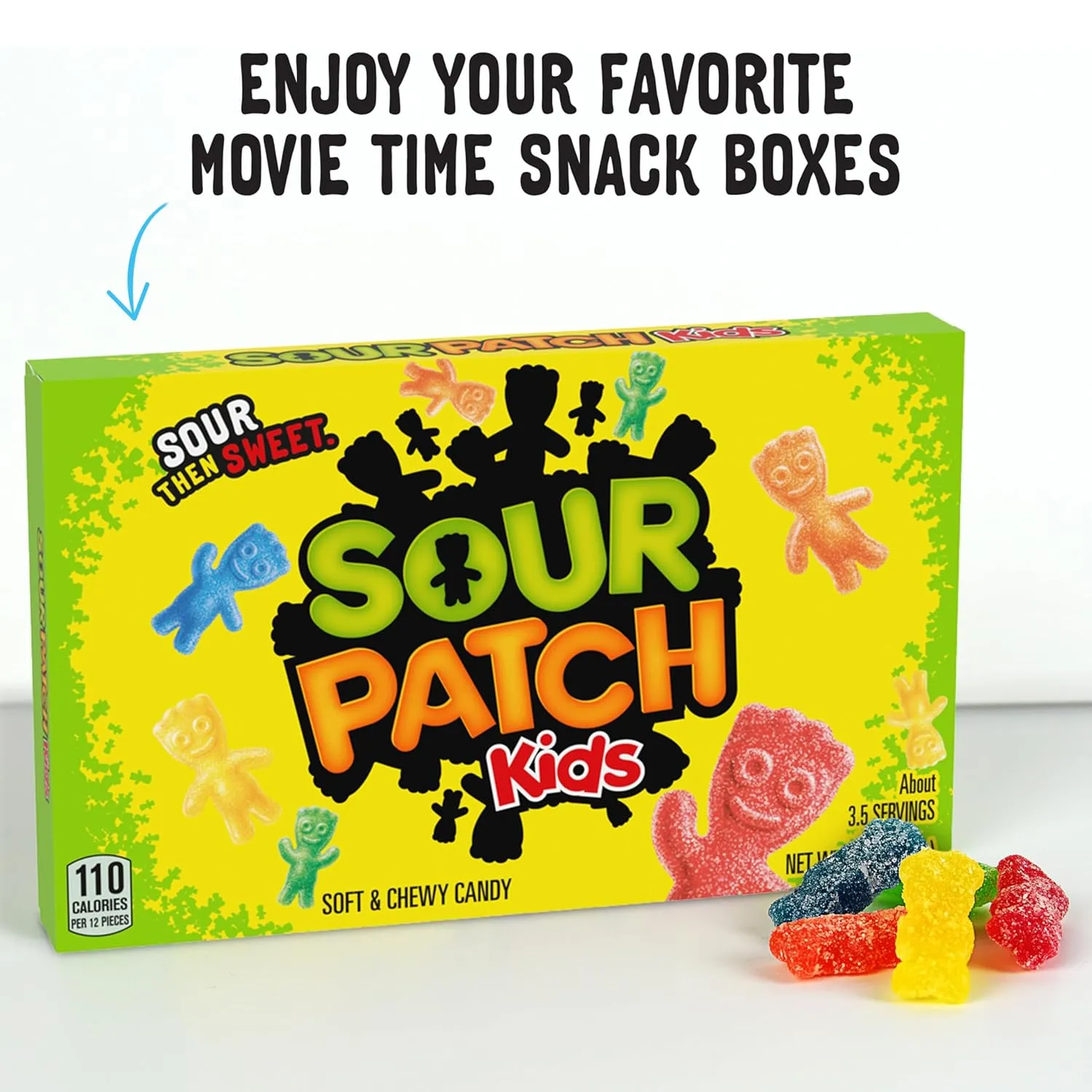 SOUR PATCH KIDS and SWEDISH FISH Soft & Chewy Candy Variety Pack, Bulk Candy, Mothers Day Candy, 15 Boxes