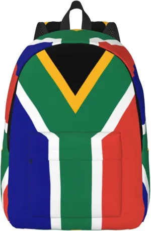 South African flag print Large Laptop Backpack for Women, Work Business Backpacks College Bookbag for School