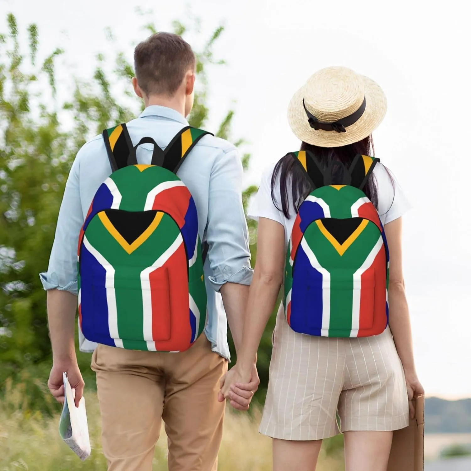 South African flag print Large Laptop Backpack for Women, Work Business Backpacks College Bookbag for School
