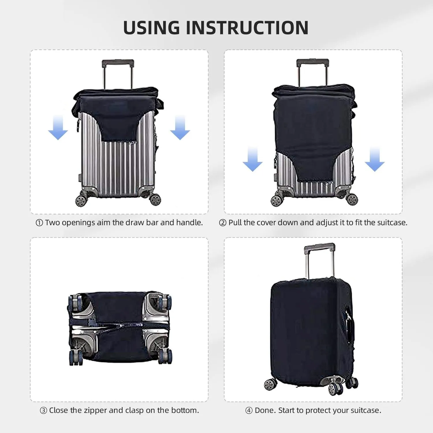 Spandex Travel Luggage Cover Suitcase Protector Bag,Paris Sights Gourmet France Anti-Scratch Fits 18-32 Inch Luggage, Baggage Covers For Kid And Adult,X-Large