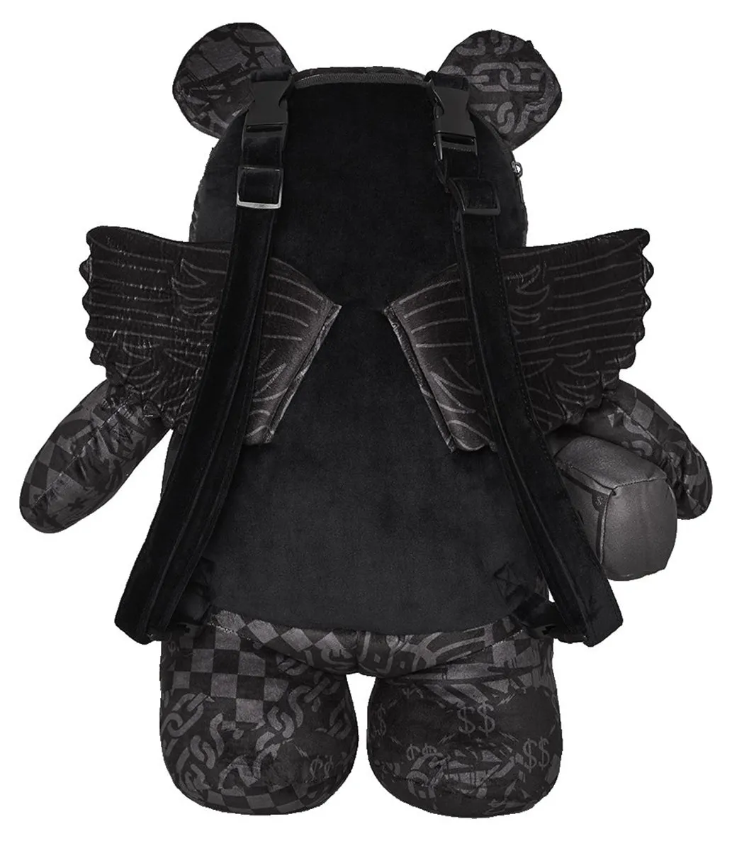 Sprayground 3am Moneybear In Black Grey Check