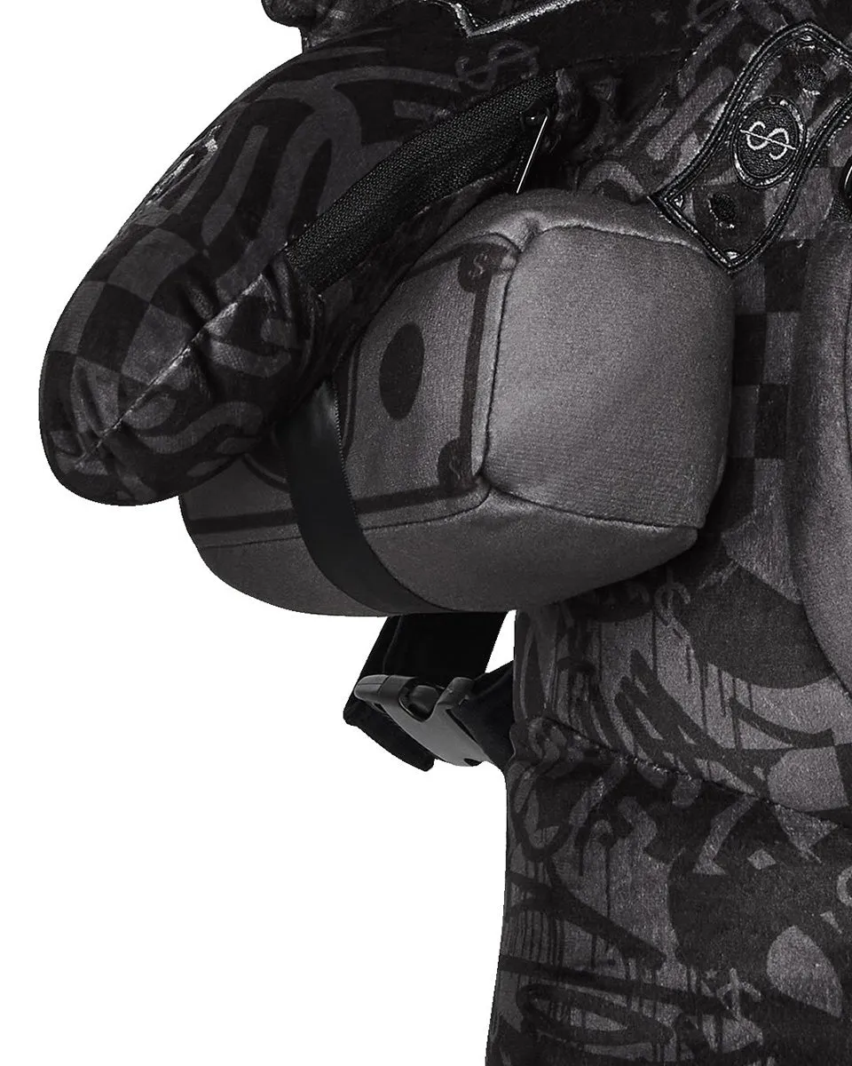 Sprayground 3am Moneybear In Black Grey Check