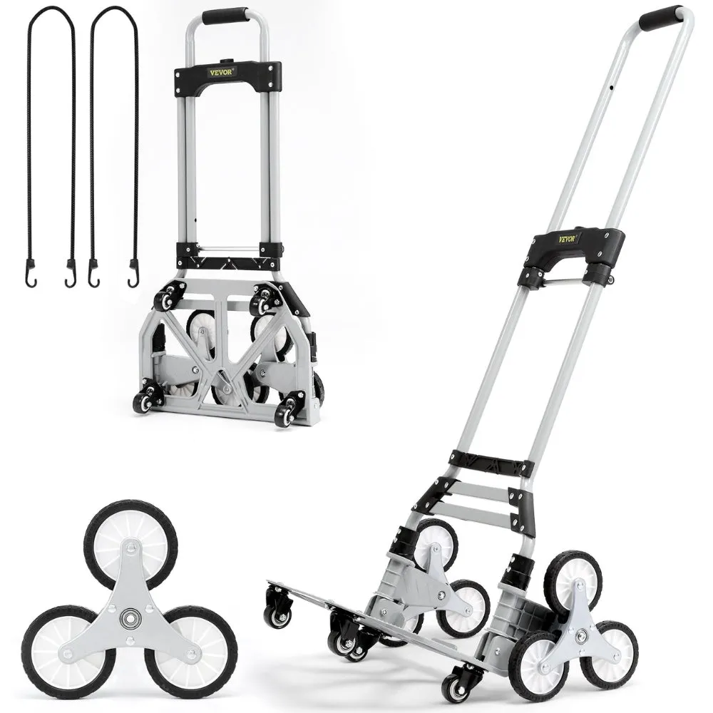 Stair Climbing Cart Folding Trolley Heavy Duty with Dual Handles Truck Frame