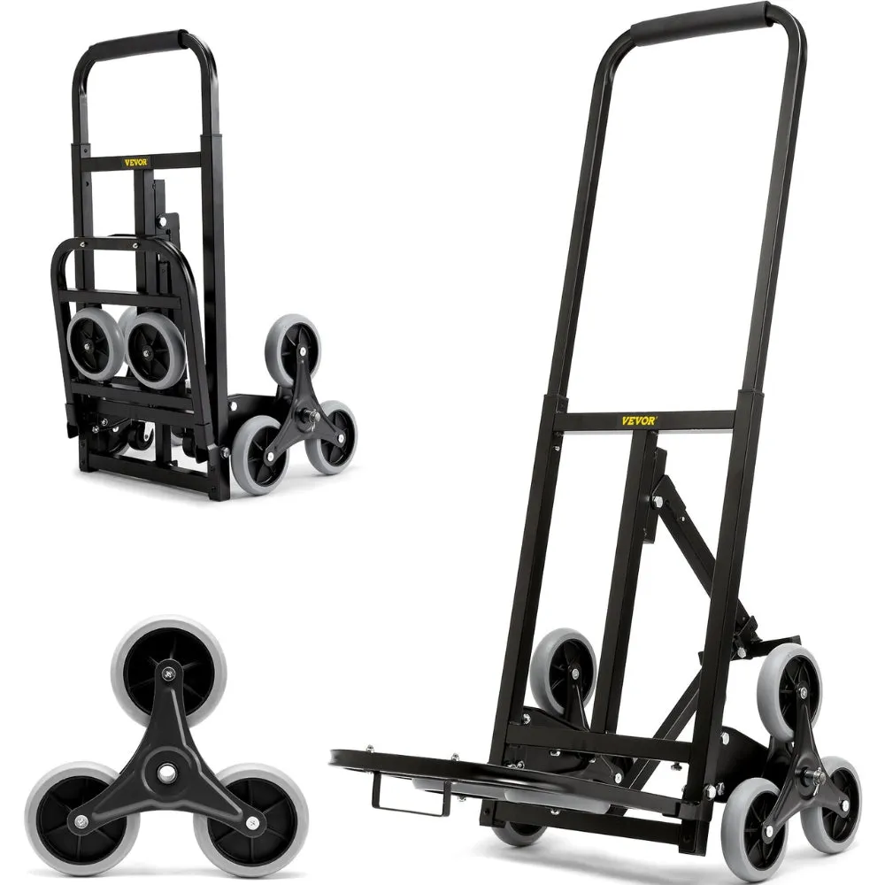 Stair Climbing Cart Folding Trolley Heavy Duty with Dual Handles Truck Frame