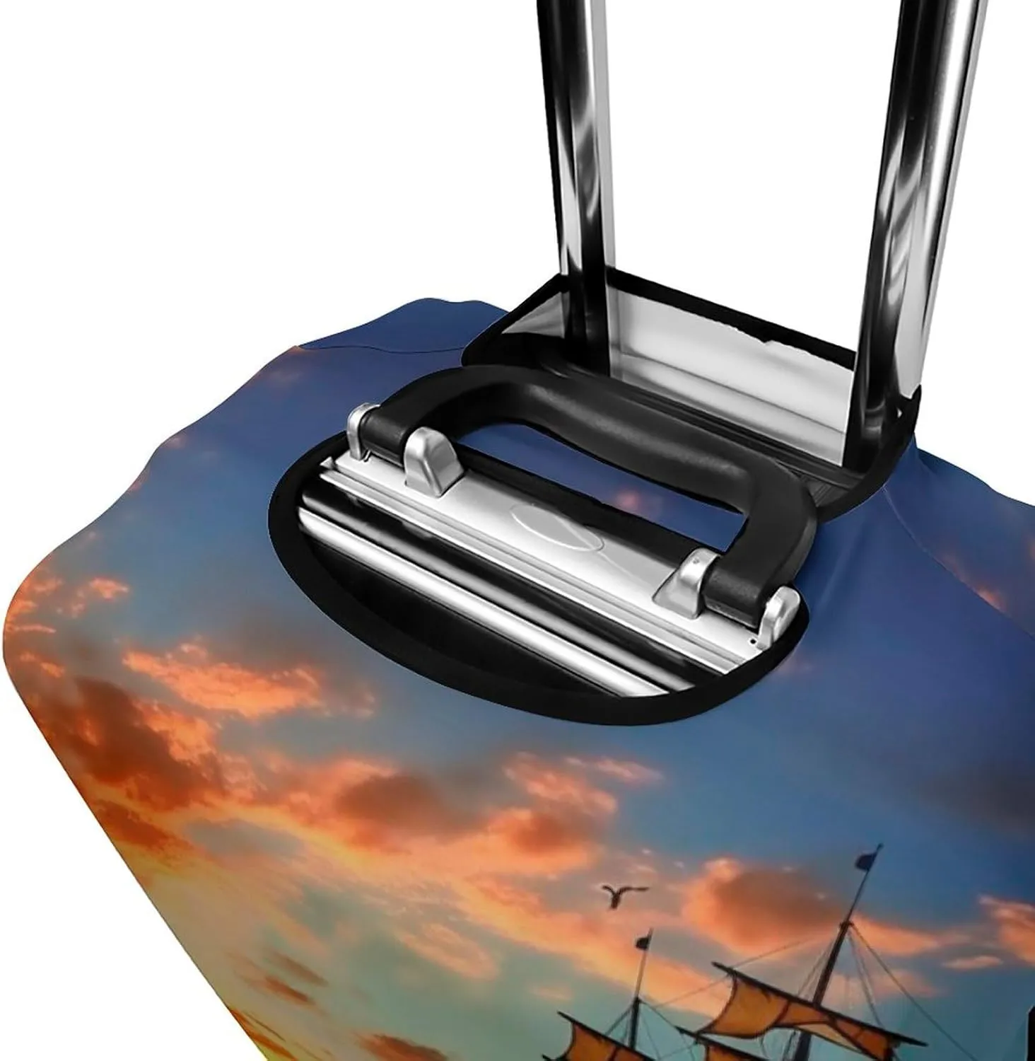 Suitcase Covers for Luggage Pirate Ship in The Sunset Fashion Luggage Cover Washable Protector Waterproof Suitcase Cover Anti-scratch Travel Suitcases Covers Case for 19-32 Inch Luggages M
