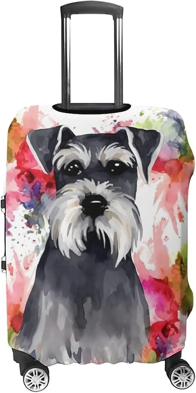 Suitcase Covers for Luggage Schnauzer Fashion Luggage Cover Washable Protector Waterproof Suitcase Cover Anti-scratch Travel Suitcases Covers Case for 19-32 Inch Luggages XL