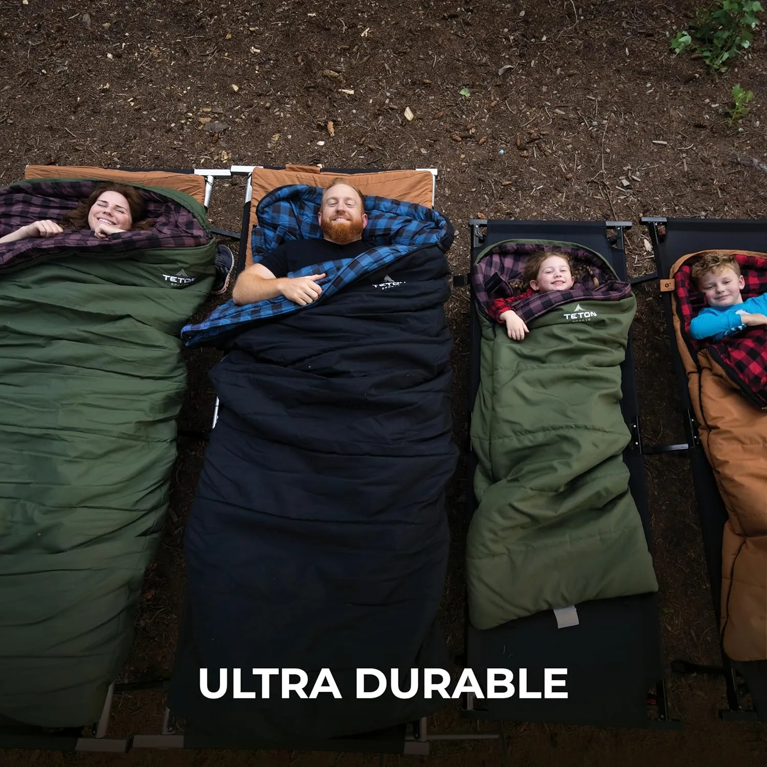 TETON Mammoth, 20 Degree and 0 Degree Sleeping Bags, Double Sleeping Bag, A Warm Bag the Whole Family can Enjoy. Great Sleeping Bag for Camping, Hunting and Base Camp. Compression Sack Included