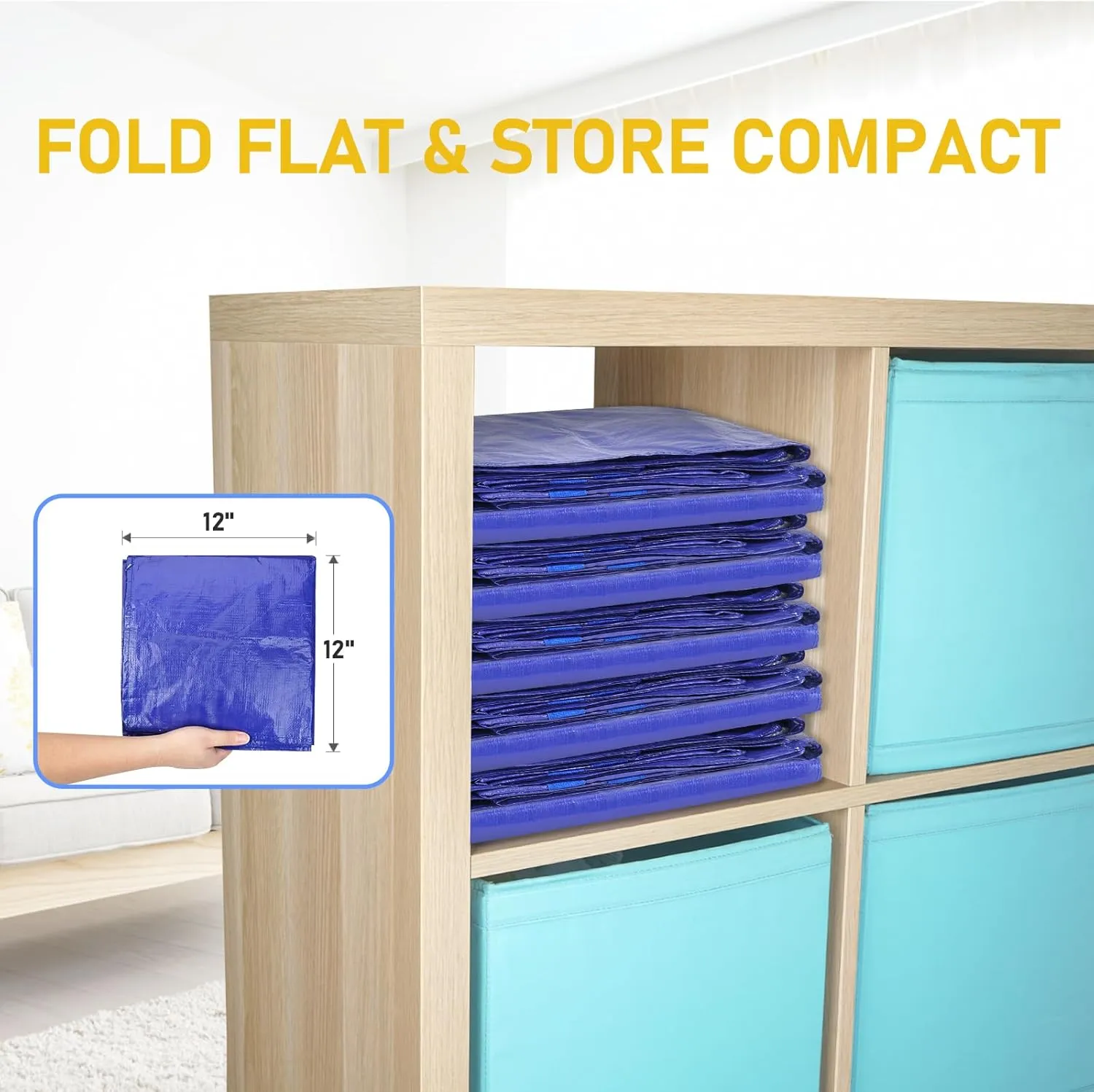 TICONN 4 Pack Extra Large Moving Bags with Zippers & Carrying Handles, Heavy-Duty Storage Tote Moving Boxes for Space Saving (4 PK, 60 Gallon)