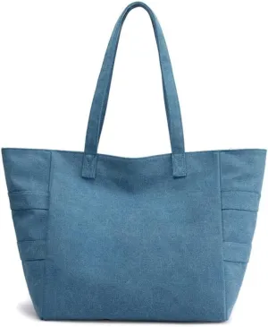 Tote Retro Reusable Satchel Commuter Purse for Women Work Canvas Shoulder Large Capacity Cloth Hobo Handbag