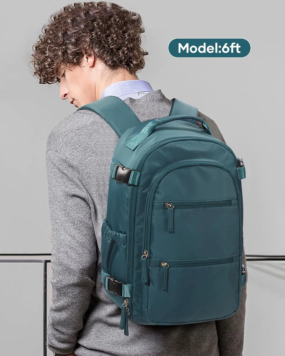 Travel Airback Backpack,Carry on Backpack with Air Pump,Vacuum Seal Compression Backpacks,Personal Item Travel Bag Airlines Approved,18x14x8 inches travel bag,Peacock Blue