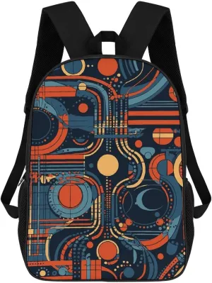 Travel Backpack for Women Men Carry On Backpack Complex Patterns Luggage Daypack 17 Inch Laptop Backpack