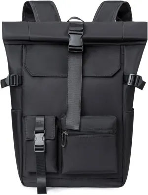 Travel Backpack for Women Men, Waterproof Outdoor Bag Large Capacity Men Camping Hiking Backpack Roll Up Business Laptop Packs