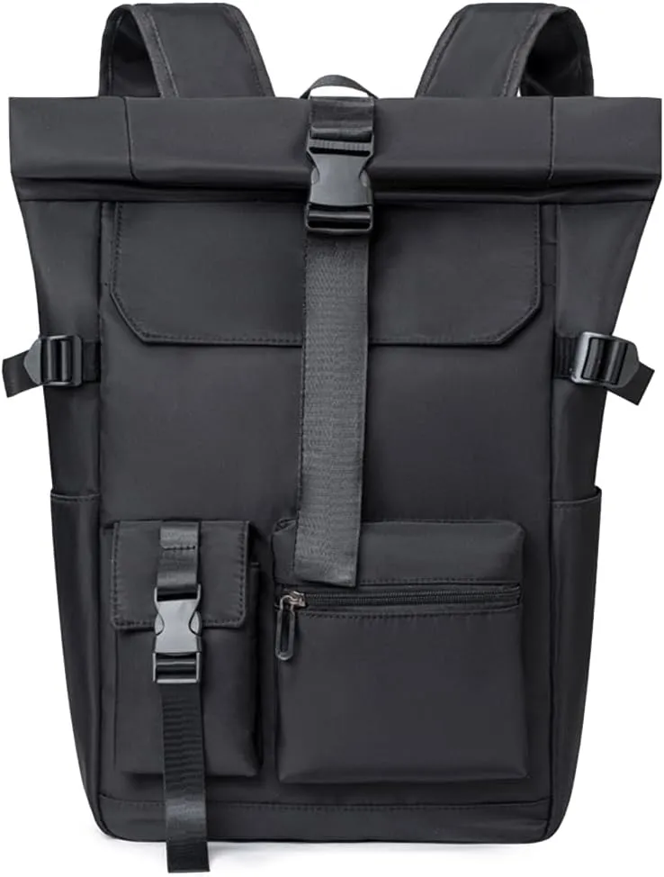 Travel Backpack for Women Men, Waterproof Outdoor Bag Large Capacity Men Camping Hiking Backpack Roll Up Business Laptop Packs