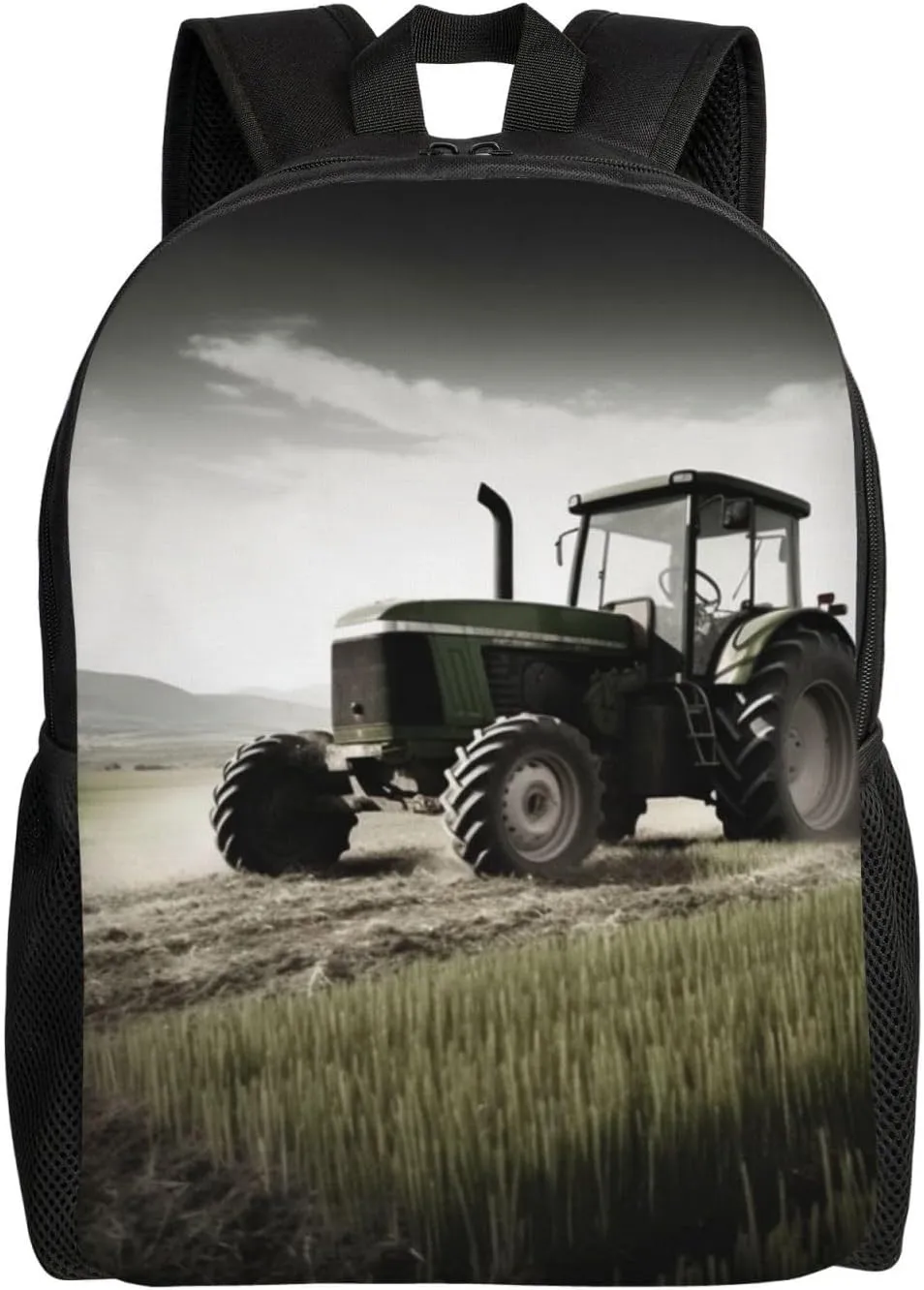 Travel Backpack Tractor Agriculture Tranquil Laptop Backpack 16.1in Lightweight Hiking Daypack Computer Bag Gift for Women Men