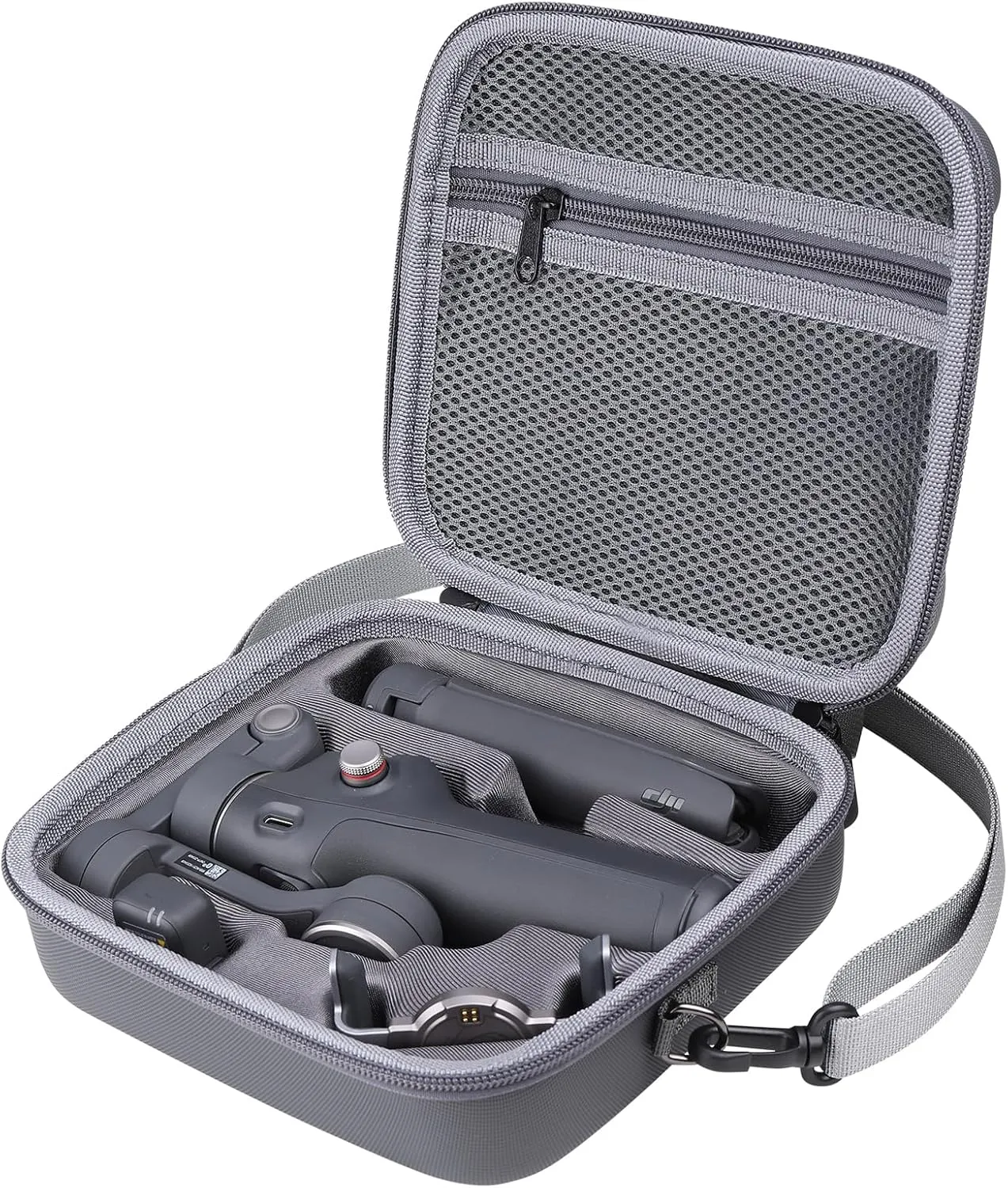Travel Case for DJI OM 7P/ OM7 - Portable Storage Bag Hardshell Carrying Case Fits DJI Osmo Mobile 7/7P Smartphone Gimbal Stabilizer and Accessories(Grey)