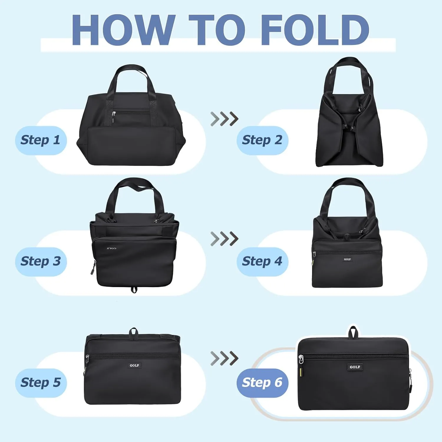 Travel Duffel Bag for Women - Foldable Tote Duffle Bag Weekender Gym Sport Hospital Personal Item Bags for Women Men, Large, 25L, Black