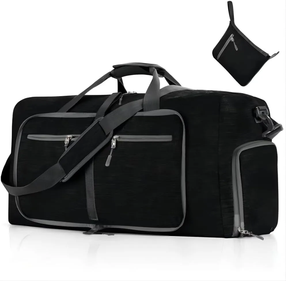 Travel Duffle Bag for Men Gym Grande Travel Hombre Traveling With Shoe Compartment Backpack Carry On Sports Black Portable gym bag