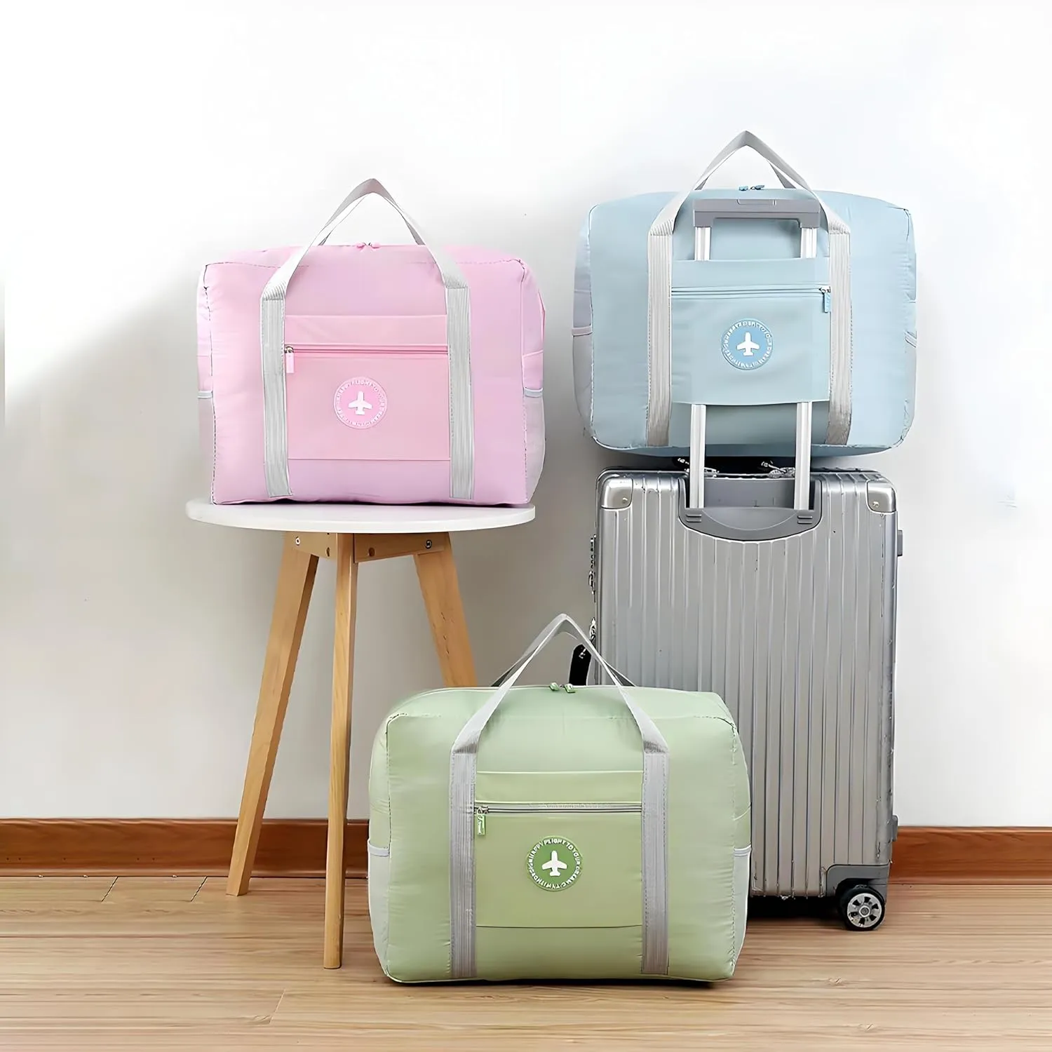 Travel Duffle Bag, Tote Carry on Luggage Bag Spirit Airlines Personal item Sports Gym Bag, Extra Large Storage Duffle Bag with Zippers and Handles,Foldable Overnight Bags for Women and Men