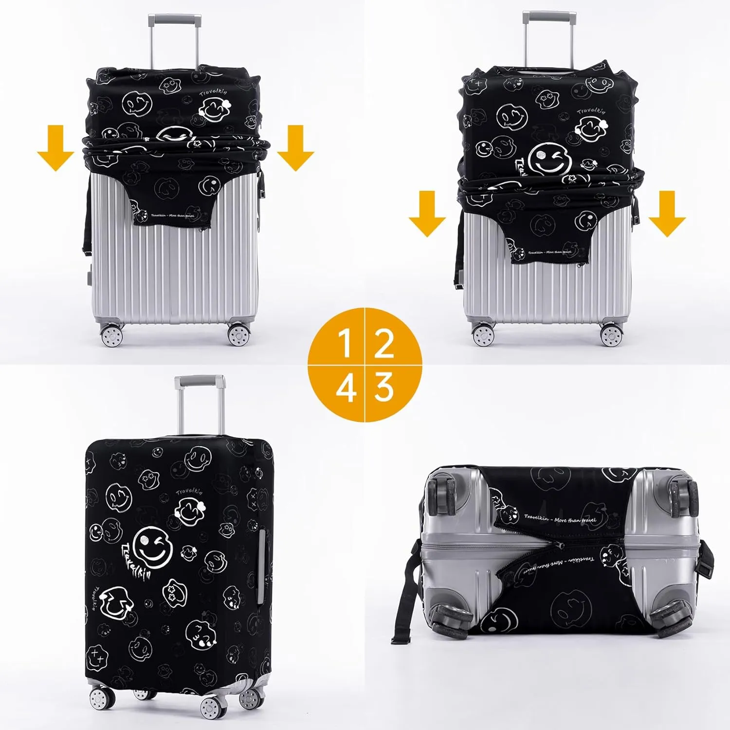 TRAVEL KIN Luggage Covers For Suitcase Tsa Approved,Suitcase Cover Protector Fit 18-21 Inch Luggage