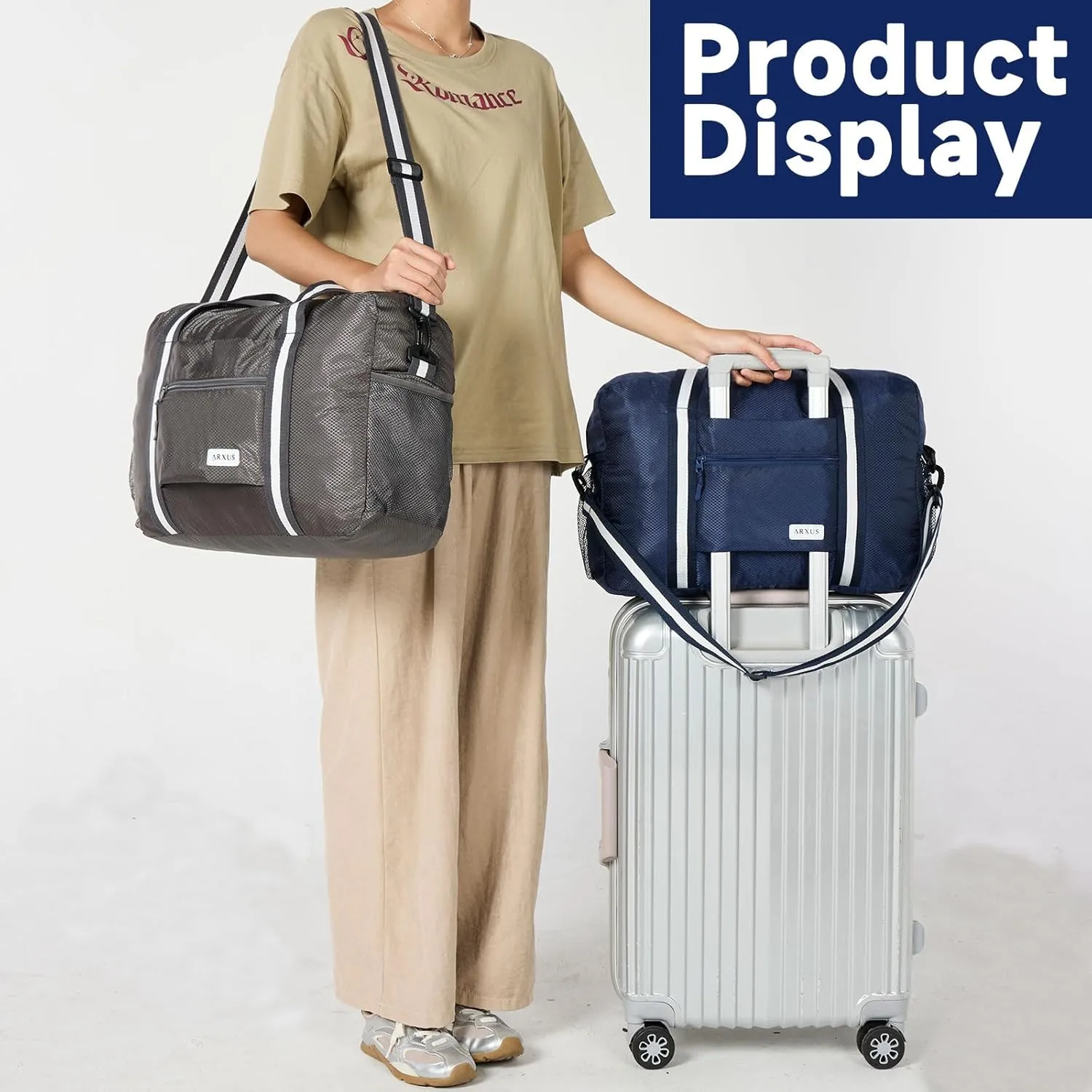 Travel Lightweight Waterproof Foldable Storage Carry Luggage Duffle Tote Bag