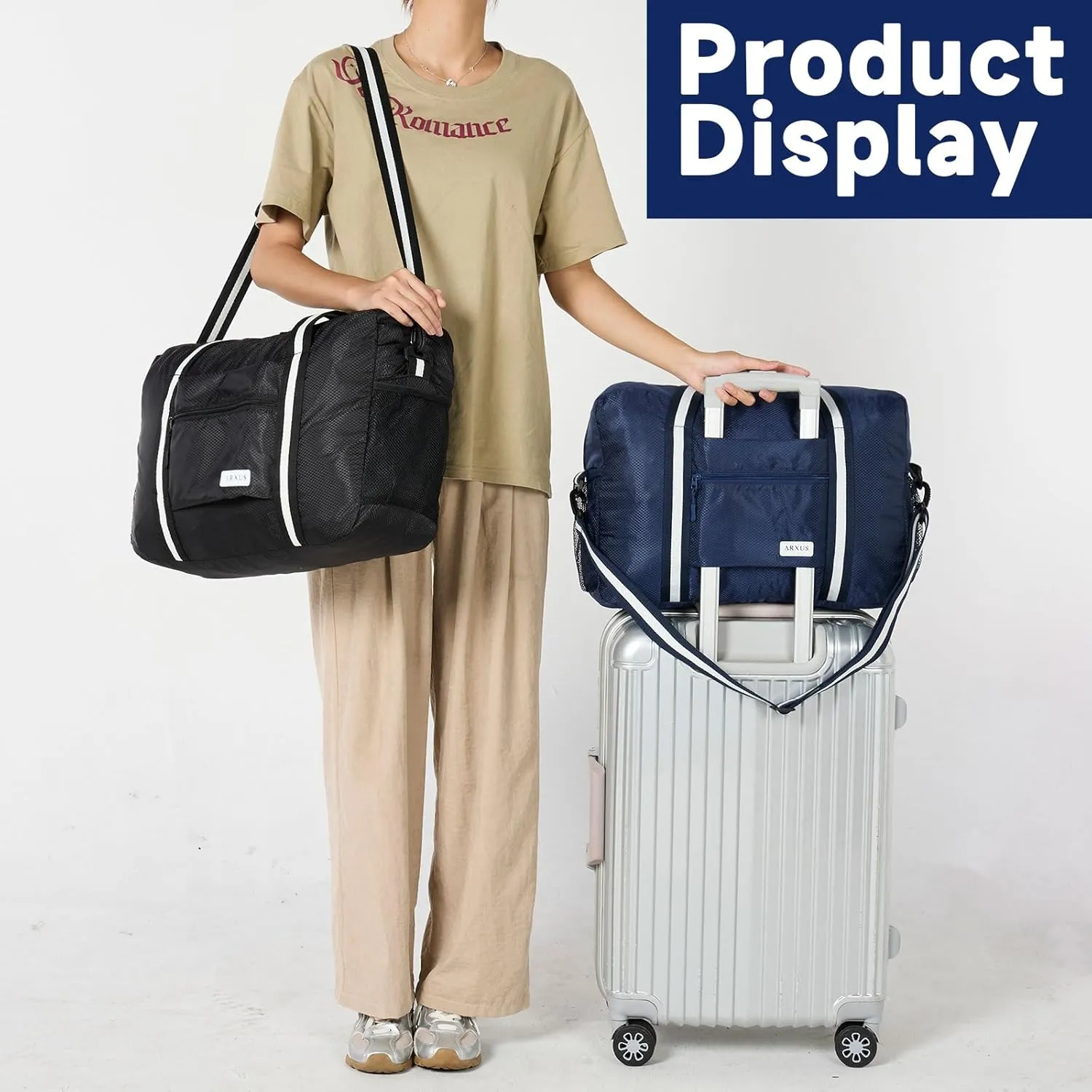 Travel Lightweight Waterproof Foldable Storage Carry Luggage Duffle Tote Bag