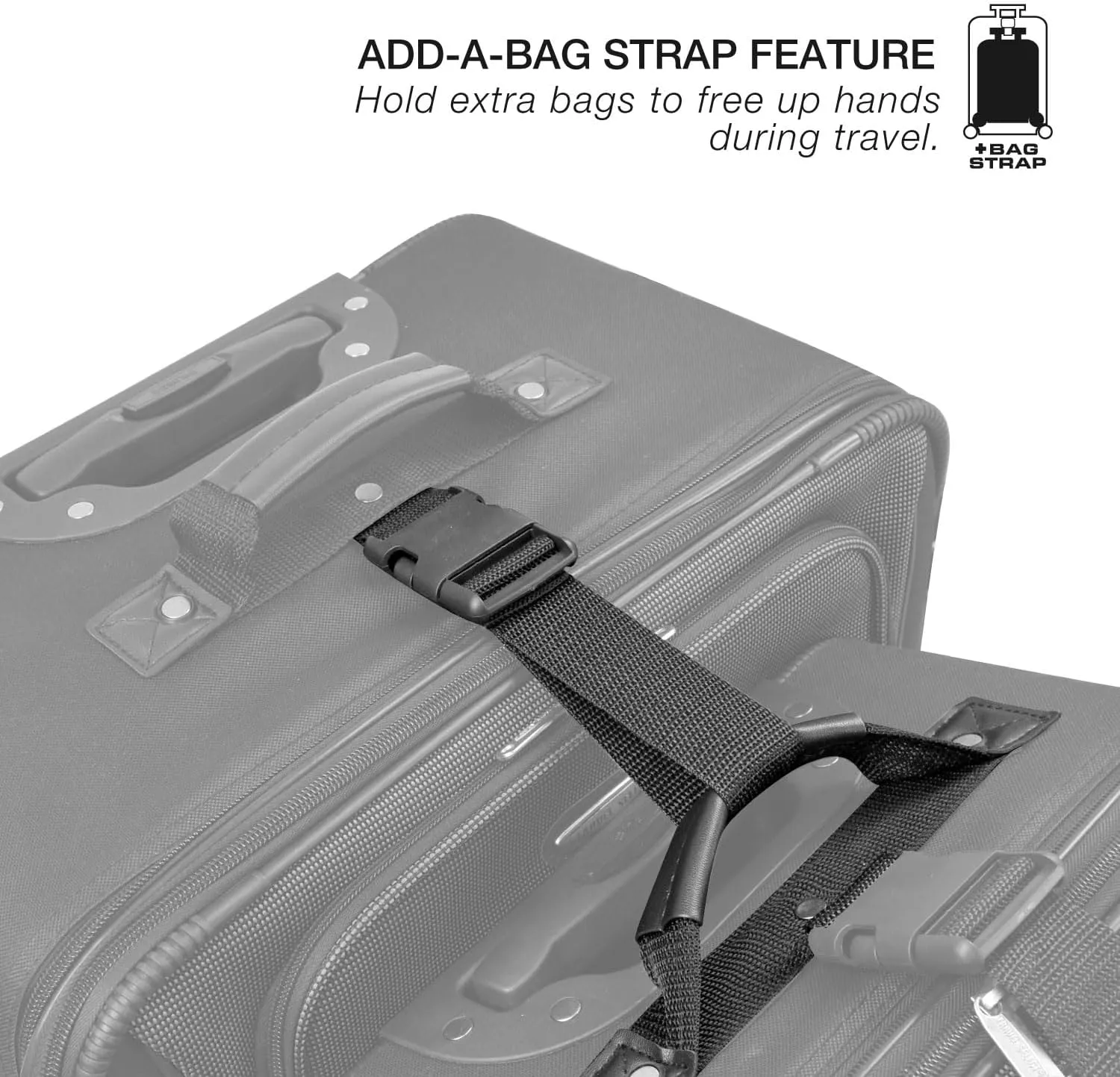 Travel Select Amsterdam Expandable Rolling Softside Luggage, Gray, Checked-Medium 25-Inch