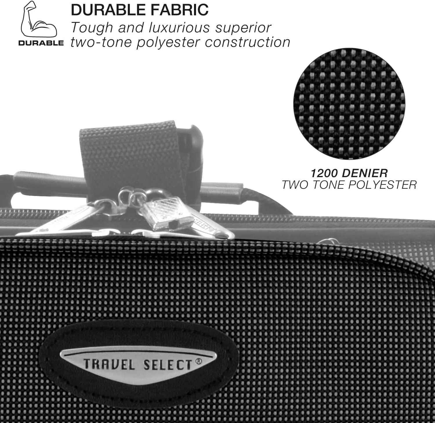 Travel Select Amsterdam Expandable Rolling Softside Luggage, Gray, Checked-Medium 25-Inch