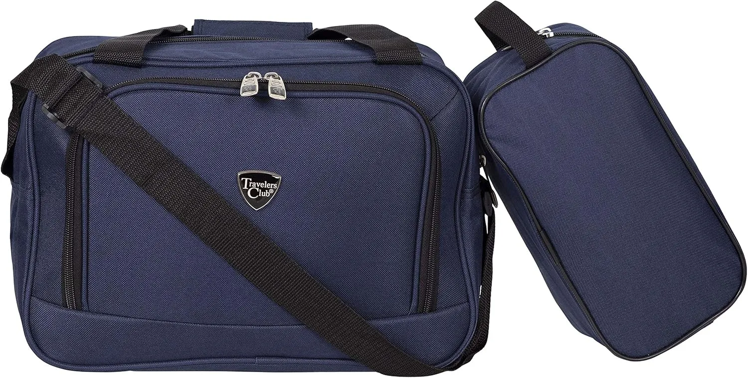 Travelers Club Chicago Hardside Expandable Spinner Luggage, Navy Blue, 3 Piece Set