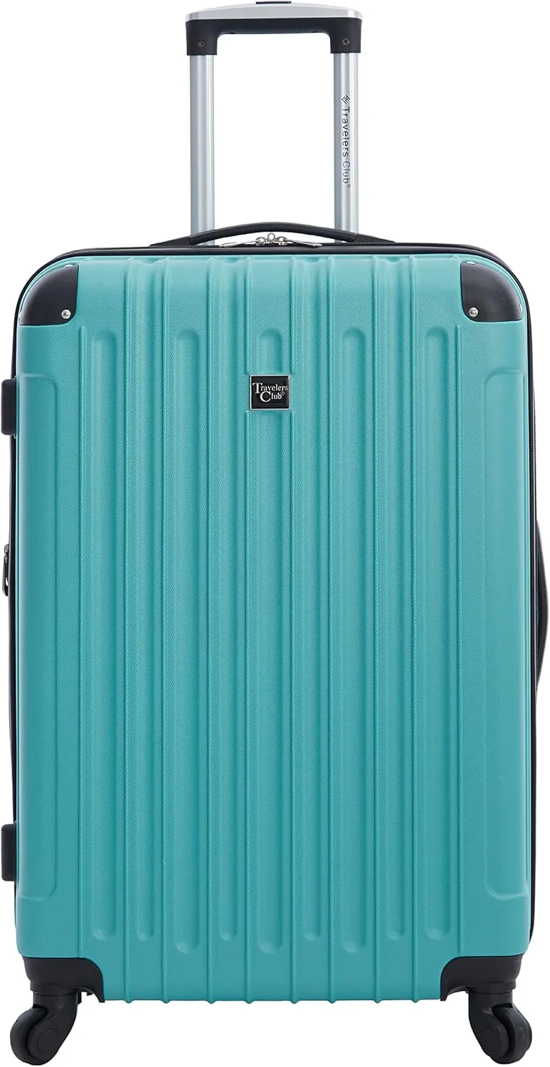Travelers Club Midtown Hardside Luggage Travel, Emerald, 4-Piece Set