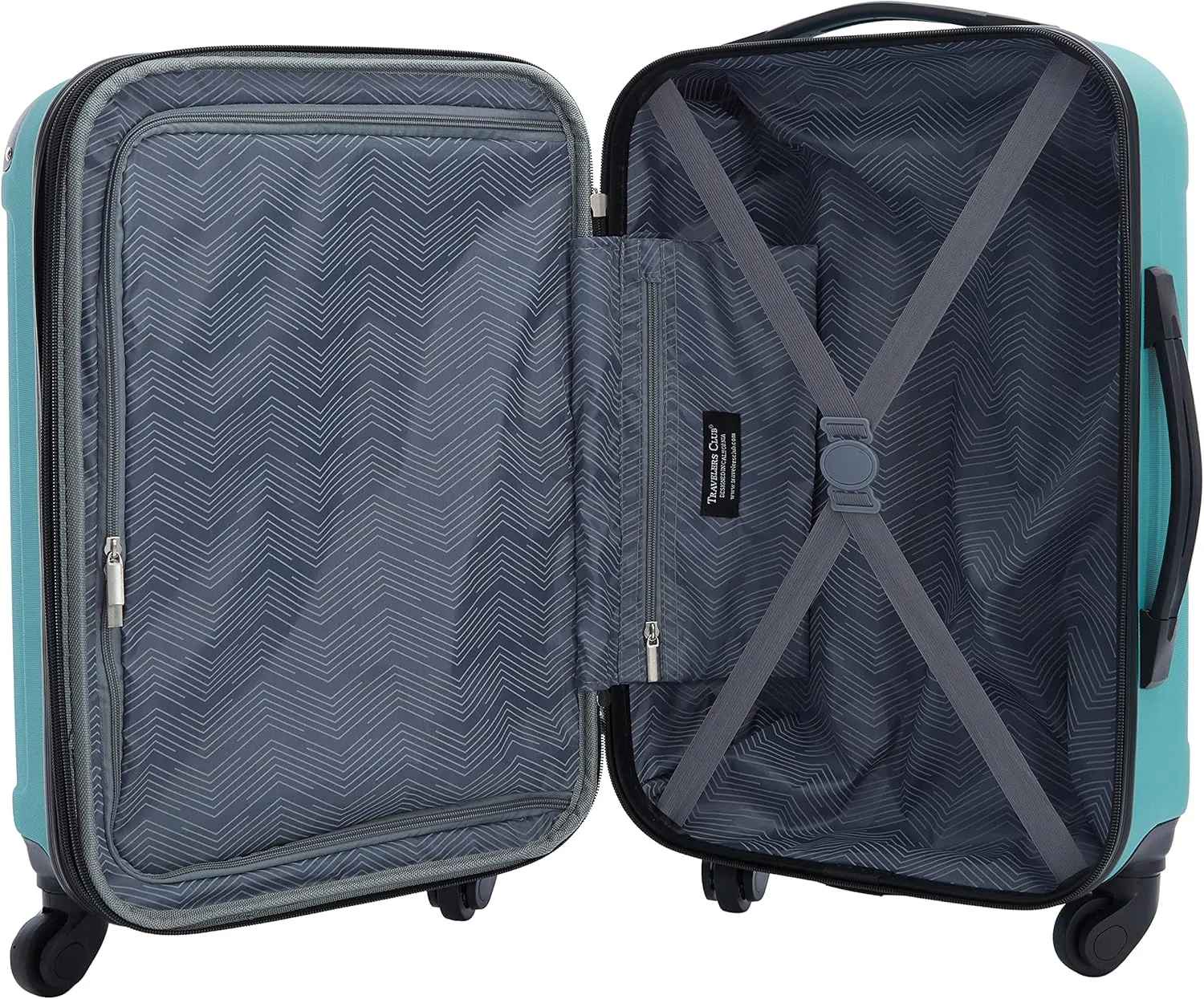 Travelers Club Midtown Hardside Luggage Travel, Emerald, 4-Piece Set