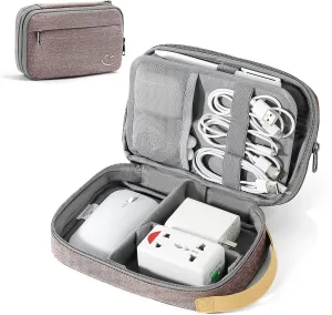 Travelkin Travel Electronic Cord Organizer Travel Case, Travel Cable Organizer Bag For Charger, Phone, Sd Card, Sim Card, Earphone, Usb Drives (Pink)