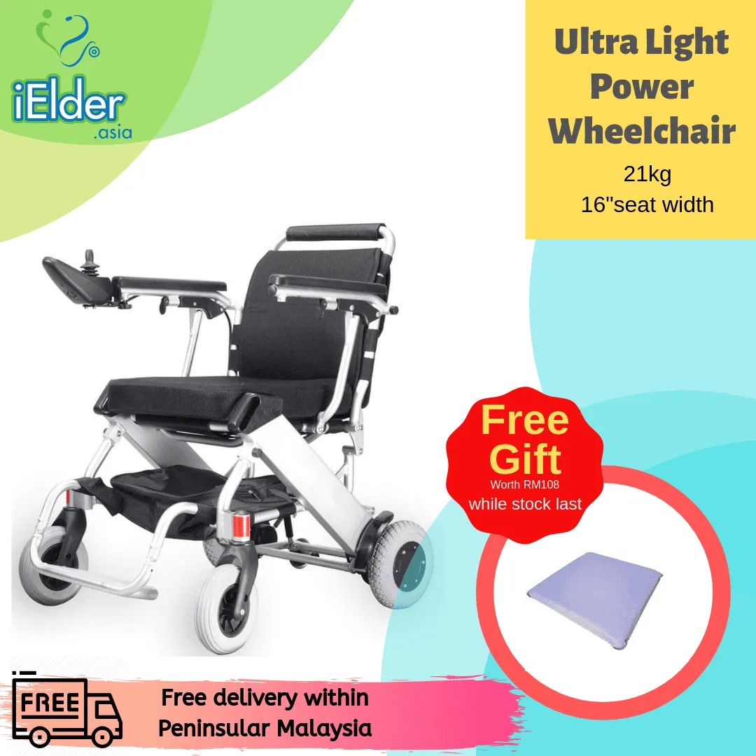 Ultra Light Power Wheelchair Black